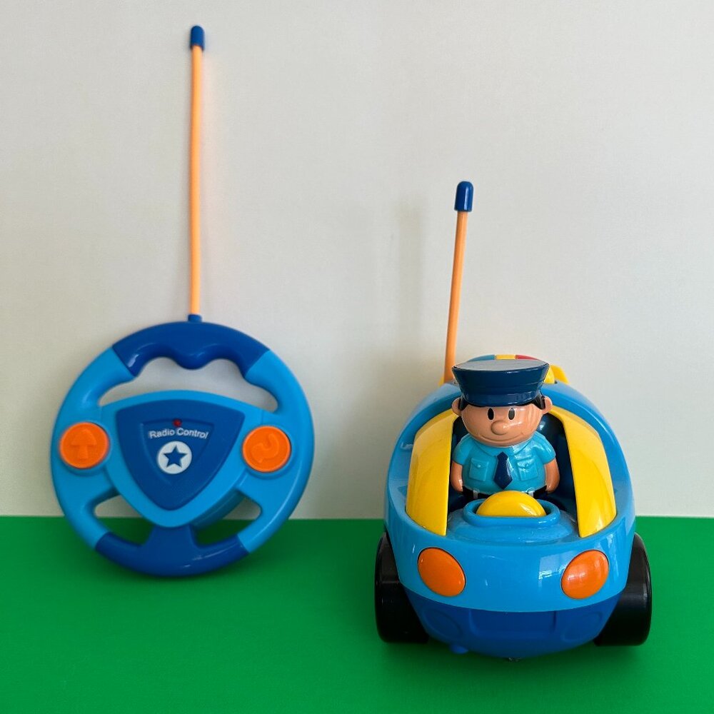 Prextex Cartoon RC Police Car - Works Great - Plays Music - See Video Please